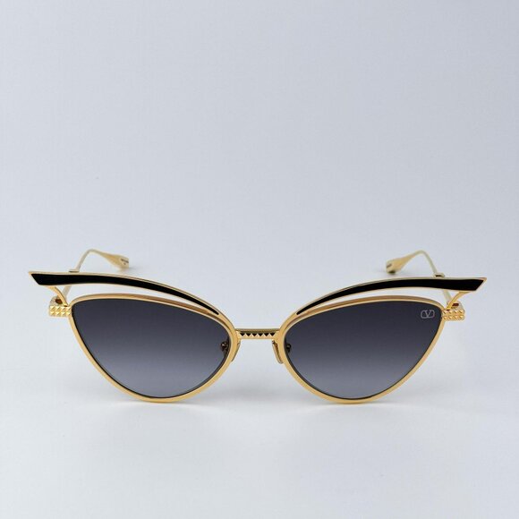 Valentino Women BRAND NEW Sunglasses Titanium Gold Grey Cat Eye V - GLASSLINER - Picture 1 of 12